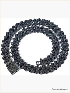 Iced Cuban Link Chain Necklace Hip Hop 14mm 20" Bling Jewelry